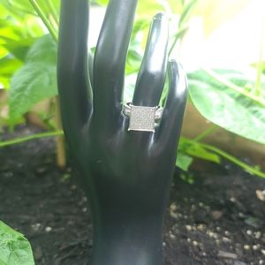 Micro pave diamond ring